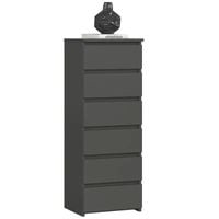 Wąska komoda do salonu, STILO, 40x35x109 cm, grafit szary, mat | TYLETEGOTU