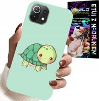 ETUI DO XIAOMI MI 11 LITE - SŁODKIE ŻÓŁWKI WZORY DLA DZIECI + SZKŁO