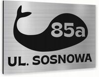 Tabliczka Tablica ADRESOWA srebrna DIBOND 40x30 numer domu ul. dużo wzorów