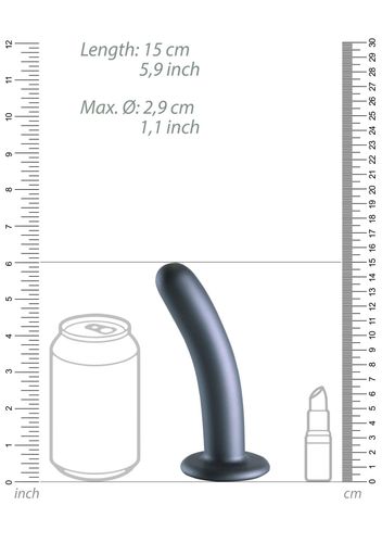 smooth silicone g-spot dildo - 6'' / 14,5 cm na Arena.pl