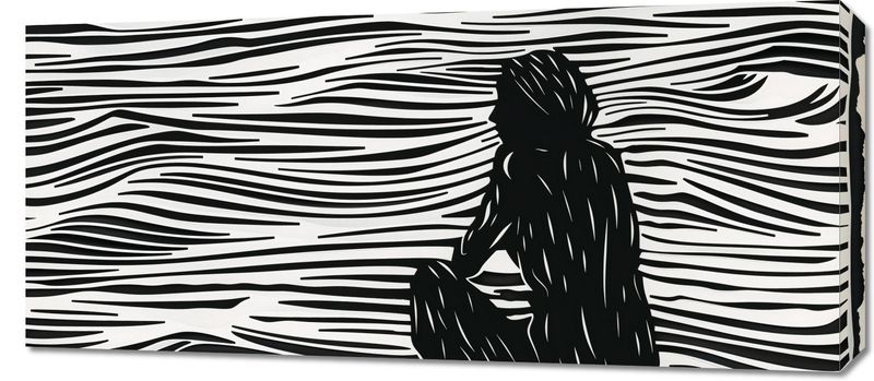 Obraz 90x40cm Złożone Fluidalne Linie zdjęcie 1