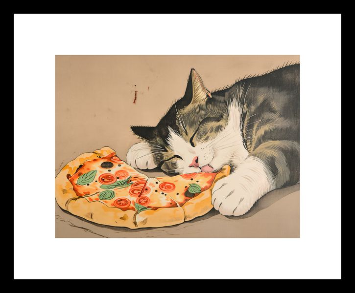 Plakat 20x15cm Pizza Dla Kota zdjęcie 3