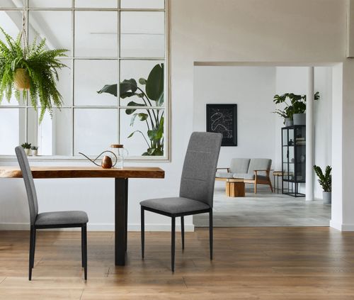 Komplet 4 krzeseł krzesło do jadalni i salonu szare na Arena.pl