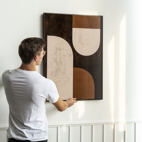 Plakat plakaty brązowe w ramkach 30x40 cm w czarnej ramie na Arena.pl