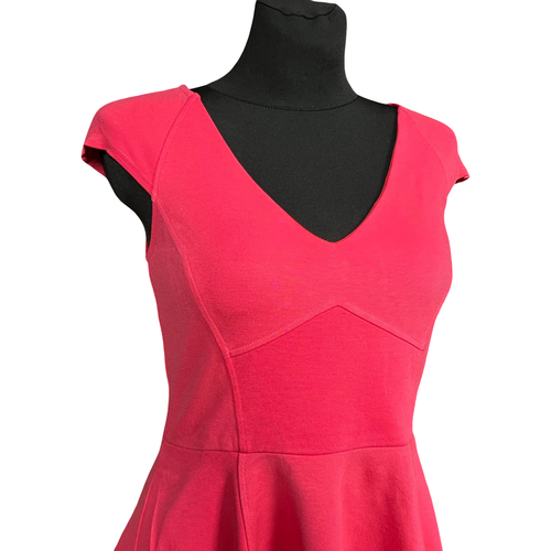 Sukienka Przed Kolano Różowa 38 Wiskoza Nylon Elastan Styl Casual Elegancki na Arena.pl