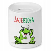 Skarbonka Śmieszna Zabawna Żajebioza Prezent Z Nadrukiem Ze Zdjęciem