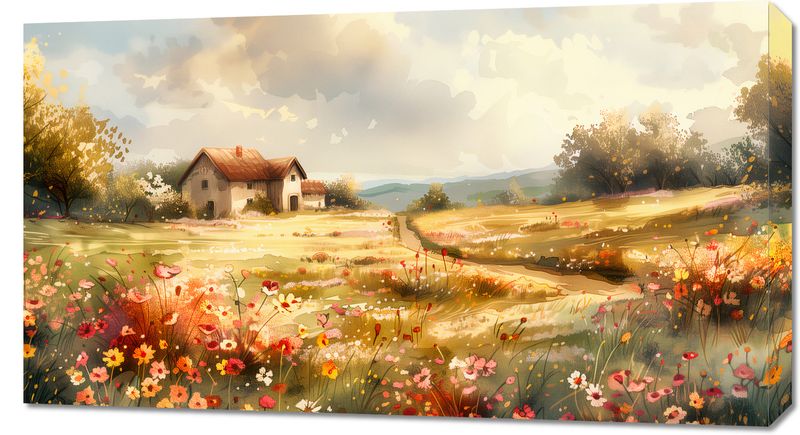 Obraz 90x50cm Sielski Domek zdjęcie 1