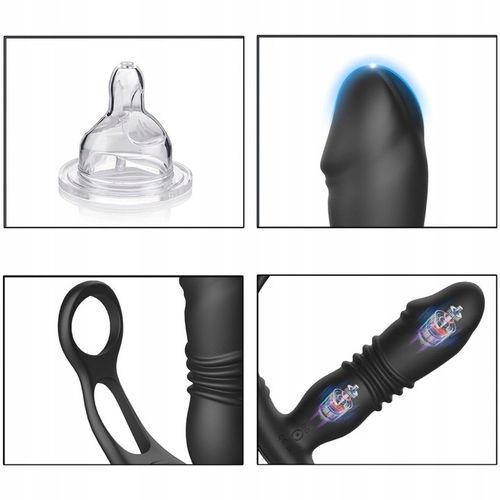 MASAŻER PROSTATY RUCH GÓRA-DÓŁ + RINGI NA PENISA I JĄDRA + MASAŻER KROCZA na Arena.pl