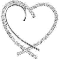 SREBRNY WISIOREK SERDUSZKO Z CYRKONIAMI SREBRO PRÓBY 925 ELEGANCKI