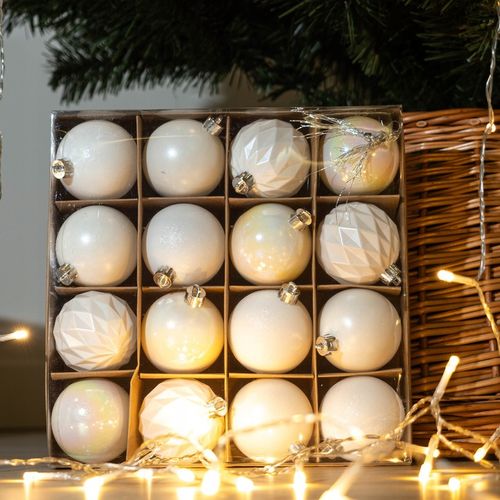 BOMBKI CHOINKOWE NIETŁUKĄCE BOMBKA NA CHOINKĘ OZDOBY ŚWIĄTECZNE ZESTAW 16x na Arena.pl