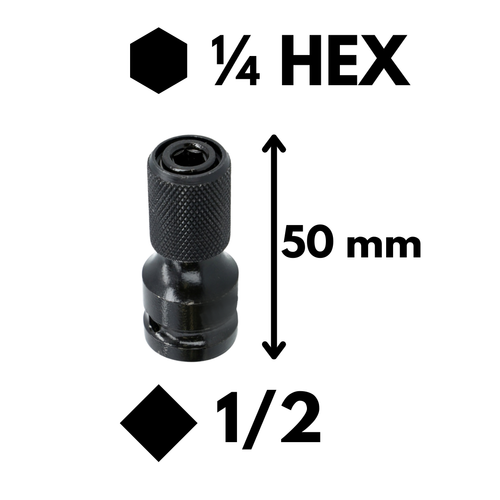 ADAPTER UDAROWY DO BITÓW 1/2" NA 1/4" HEX na Arena.pl