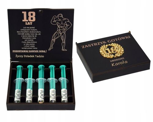 Pudełko Zastrzyk Gotówki Prezent na 18 Urodziny na Arena.pl