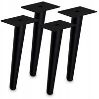 4x NÓŻKA MEBLOWA CZARNA NOGA DO MEBLI NÓŻKA DO SZAFKI FOTELA LOFT 20CM