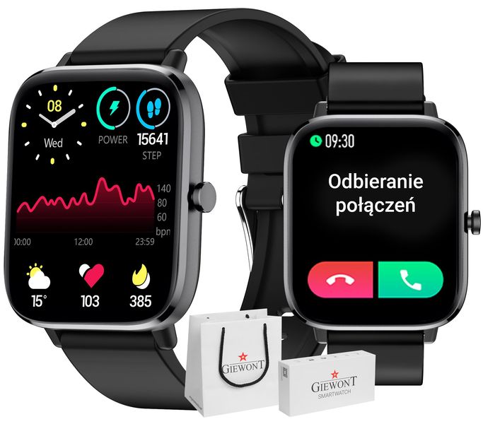 Smartwatch Giewont GW230-2 Czarny-Czarny zdjęcie 1