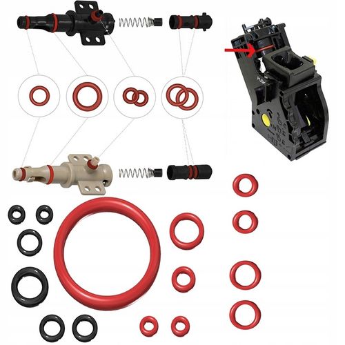 Zestaw naprawczy zaparzacz Saeco Philips Latte GO O-Ringi uszczelki na Arena.pl