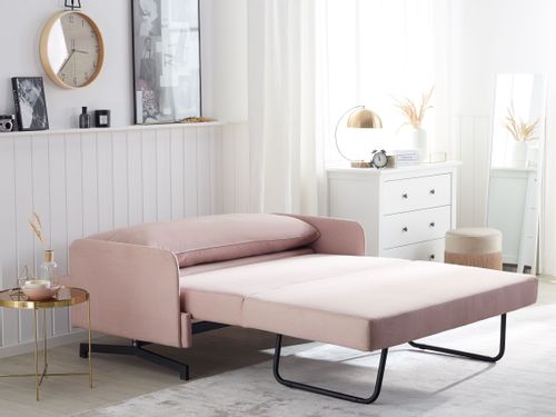 Sofa rozkładana różowa BELFAST na Arena.pl