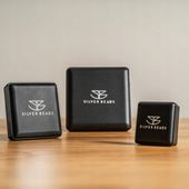 K595 Kolczyki zaokrąglone kwadraty srebrne kolczyki zatrzaski koła