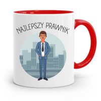 Kubek Czerwony Prawnika Najlepszy Prawnik Prezent Z Nadrukiem Ze Zdjęciem