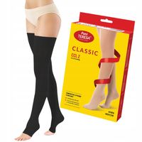 POŃCZOCHY czarne CLASSIC CCL2 otwarte długie L
