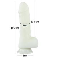 dildo silikonowe świecące w ciemności lovetoy lumino play 19 cm