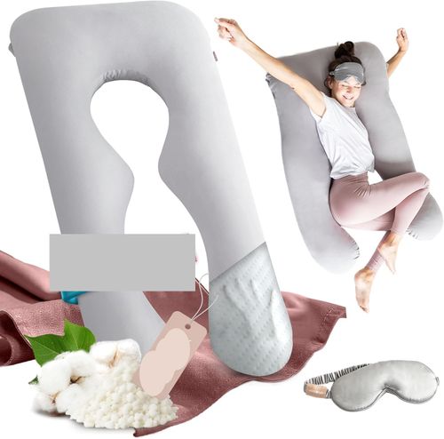 Poduszka ciążowa i do karmienia mimi kalu memory foam z maską do spania na Arena.pl