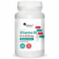 Aliness WITAMINA B6 P-5-P 25 mg ODPORNOŚĆ Układ nerwowy 100 TABLETEK vege