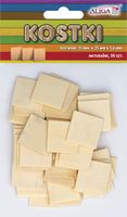 kostka drewniana 50szt. naturalna 25x25x1,3mm | pk-0639
