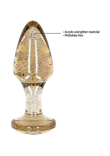 acrylic goldchip butt plug set - gold na Arena.pl