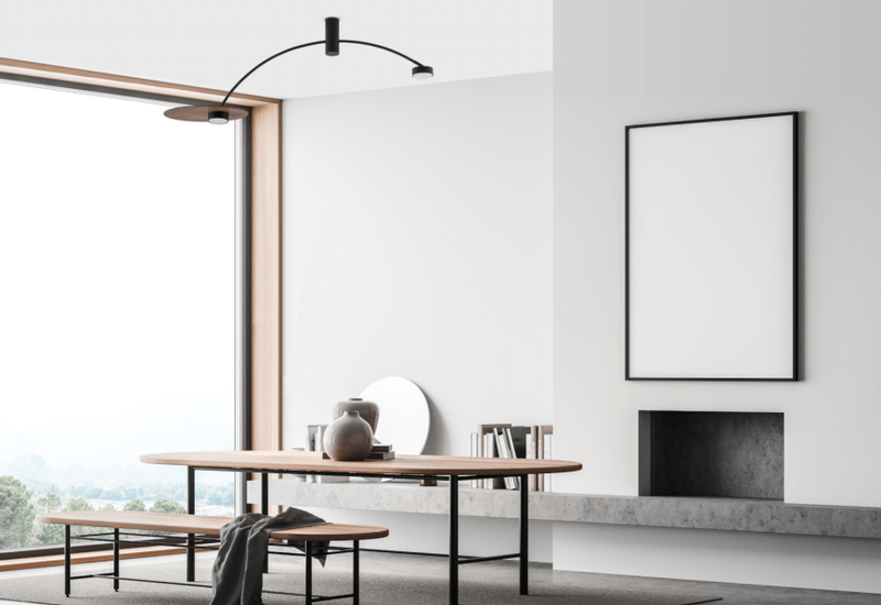 Lampa sufitowa Heft 10356 na wysięgniku czarna drewniana zdjęcie 3