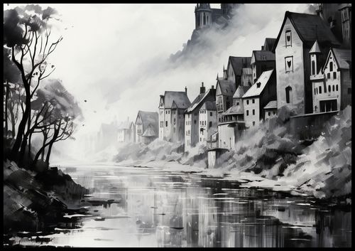 Plakat 100x70cm Mglisty Refleks na Arena.pl