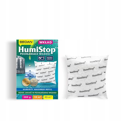 ORYGINALNY Wkład POCHŁANIACZ WILGOCI HUMISTOP Atest PZH Polski zestaw 5+1 na Arena.pl