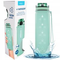 Butelka na wodę z tritanu 500 ml bidon z miarką Wessper Tritan