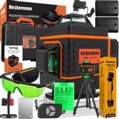 Zestaw Poziomica Laserowa Heckermann 16 Linii 4D Model 4Dl + Tripod + Okulary + Tarcza + 2X Bateria