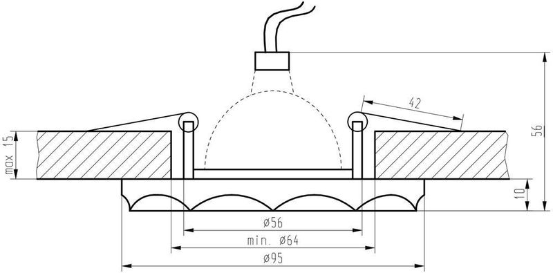 SS-12 ch/mix MR16 chrom opr. strop. stała okrągła szkło mix color zdjęcie 2