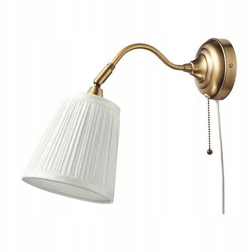 IKEA ARSTID lampa ścienna mosiądz biały na Arena.pl