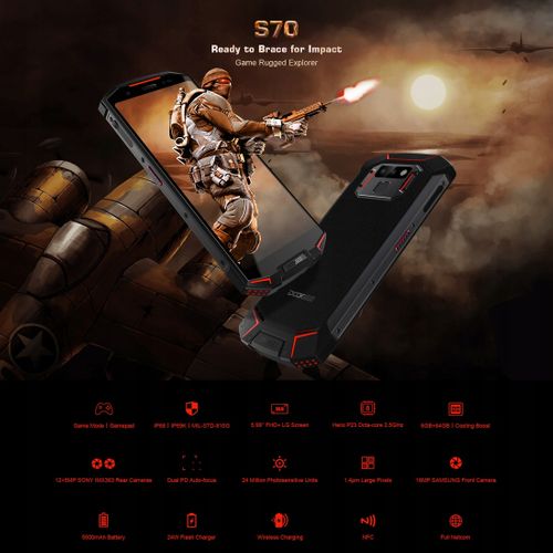 Telefon DOOGEE S70 IP68 6/64GB Octa Core A8.1 Czar na Arena.pl
