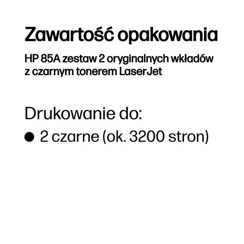 Toner HP 85A black 1600str. 2szt na Arena.pl