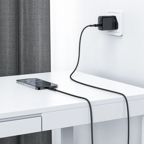 kabel przewód mfi do iphone usb - lightning 2.4a 1.8m czarny na Arena.pl