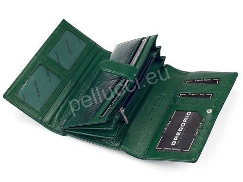 Portfel damski skórzany PELLUCCI LN-102 Zielony na Arena.pl