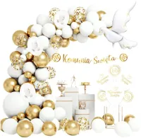 Girlanda Balonowa Komunia Zestaw Dekoracji Balonów Balony Na Komunie