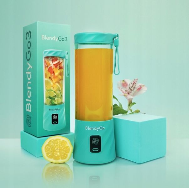 Blender bezprzewodowy BlendyGo 3 550ml USB Miętowy zdjęcie 3
