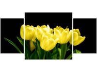 80X40CM ŻÓŁTE TULIPANY- MARK FREETH TRÓJ OBRAZ