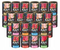 Karma mokra dla psa Dolina Noteci RAFI PREMIUM mix wszystkie smaki 24x800g