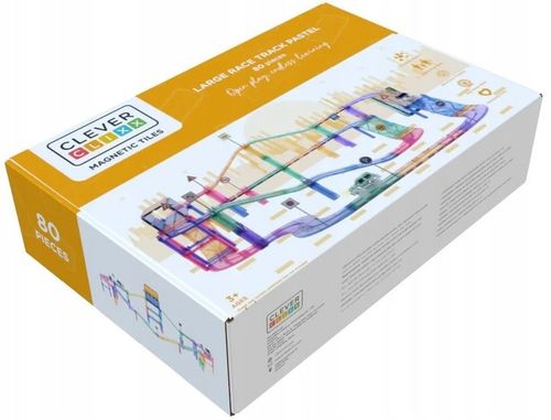 CLEVERCLIXX KLOCKI MAGNETYCZNE TOR WYŚCIGOWY LARGE RACE TRACK 80 EL. na Arena.pl