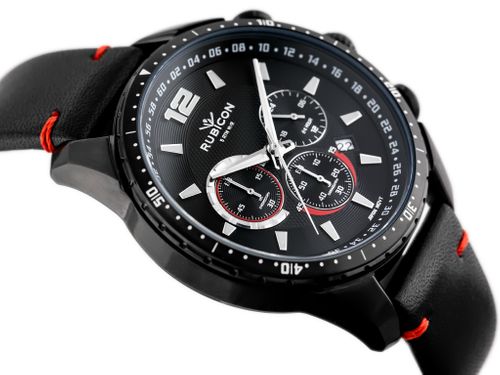 RUBICON RNCD98 - CHRONOGRAF (zr095a) black na Arena.pl