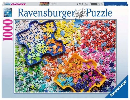 Puzzle 1000 Elementów Kolorowe Części Puzzli na Arena.pl