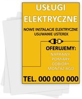 ulotki A6 reklamowe firmowe 1000 szt różne wzory USŁUGI ELEKTRYCZNE