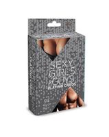 sexy girls & guys playing cards