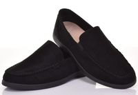 MOKASYNY MĘSKIE KLASYCZNE WSUWANE BUTY CASUAL EKOZAMSZ WYGODNE CZARNE