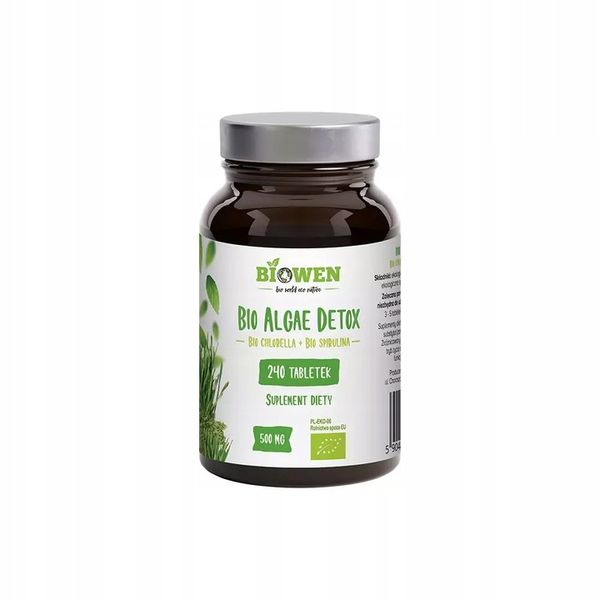 Biowen Bio Algae Detox Spirulina Chlorella BIO 240tabletek zdjęcie 1